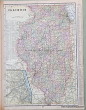 Load image into Gallery viewer, Antique-Printed-Color-Map-Virginia-and-West-Virginia-verso:-Illinois-and-Iowa-******-North-America-Mid-Atlantic-Midwest-1900-Cram-Maps-Of-Antiquity