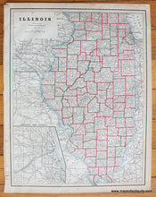 Load image into Gallery viewer, 1888 - Virginia And West Virginia; Verso: Illinois Iowa Antique Map Genuine Printed-Color