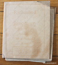 Load image into Gallery viewer, 1914 / 1938 - Richmond To Jamestown Via America’s Most Historic River Antique Map Genuine Folding