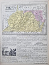 Load image into Gallery viewer, Genuine-Antique-Hand-Colored-Map-Virginia-and-Maryland-1850-Mitchell-Thomas-Cowperthwait-Co--Maps-Of-Antiquity