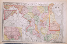 Load image into Gallery viewer, Genuine-Antique-Map-Double-sided-map-Baltimore-verso-Maryland-and-Delaware-Maryland-Delaware-Other-US-cities--1898-Rand-McNally-Maps-Of-Antiquity-1800s-19th-century