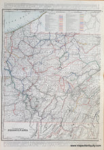 Load image into Gallery viewer, 1900 Circa - Set Of Two Maps: Eastern Half Pennsylvania Western Antique Map Genuine