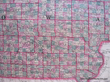Load image into Gallery viewer, 1870 - Iowa And Nebraska Antique Map Genuine Hand-Colored