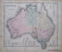 Load image into Gallery viewer, 1876 - Double-Sided Sheet: Palestine Australia Antique Map Genuine Hand-Colored