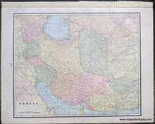 Load image into Gallery viewer, 1892 - Palestine; Versos: Persia Ceylon Antique Chart Genuine Printed-Color Comparative