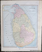 Load image into Gallery viewer, 1892 - Palestine; Versos: Persia Ceylon Antique Chart Genuine Printed-Color Comparative