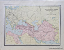 Load image into Gallery viewer, Genuine-Antique-Printed-Color-Comparative-Chart-Medo-Persian-Empire-showing-its-Twenty-Satrapies-B.C.-529-331;-verso:-Map-of-Ancient-Italy-Proper-B.C.-800-266-Map-of-Ancient-Egypt-B.C.-3000-A.D.-640-Middle-East-&-Holy-Land--1892-Home-Library-&-Supply-Association-Maps-Of-Antiquity-1800s-19th-century
