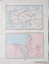 Load image into Gallery viewer, 1892 - Map Of Ancient Palestine Greece; Verso: Asia Minor Canaan Part Egypt And The Route