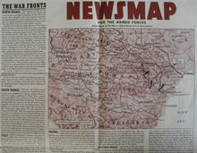 Load image into Gallery viewer, 1944 - Celebes Netherlands Indies Indonesia / Wwii Newsmap Antique Map Genuine Military Lithographed