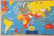 Load image into Gallery viewer, 1943 - Dated Events War Map (13Th Edition)- Antique Genuine Printed-Color