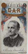 Load image into Gallery viewer, 1887 - G.a.r. (Grand Army Of The Republic) Booklet Map Illinois Central Railroad Antique Genuine