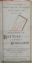 Load image into Gallery viewer, 1887 - G.a.r. (Grand Army Of The Republic) Booklet Map Illinois Central Railroad Antique Genuine