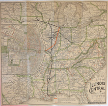 Load image into Gallery viewer, Antique-color-lithograph-map-G.A.R.-(Grand-Army-of-the-Republic)-Booklet-Map-of-Illinois-Central-Railroad-Missouri--1887-Matthews/Northup-Maps-Of-Antiquity