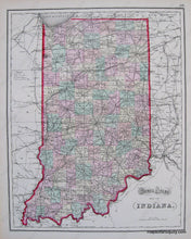 Load image into Gallery viewer, 1874 - Illinois Missouri Indiana Antique Map Genuine Hand-Colored
