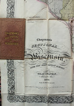 Load image into Gallery viewer, 1856 - Chapman’s Sectional Map Of Wisconsin Antique Genuine Hand-Colored Folding
