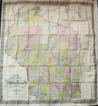 Load image into Gallery viewer, Antique-Hand-Colored-Folding-Map-Chapman's-Sectional-Map-of-Wisconsin-Midwest-Wisconsin-1856-Chapman-Maps-Of-Antiquity