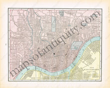 Load image into Gallery viewer, 1894 - Ohio Verso: Cincinnati Antique Map Genuine Printed-Color