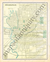 Load image into Gallery viewer, 1894 - Indiana Verso: Indianapolis Antique Map Genuine Printed-Color