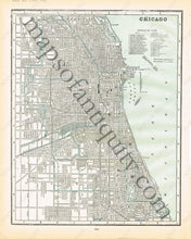 Load image into Gallery viewer, 1894 - Illinois Verso: Chicago Antique Map Genuine Printed-Color