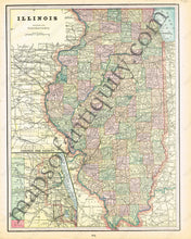 Load image into Gallery viewer, Antique-Printed-Color-Map-Illinois-verso:-Chicago-United-States-Midwest-1894-Cram-Maps-Of-Antiquity