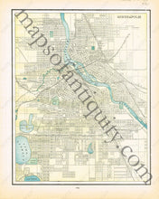 Load image into Gallery viewer, 1894 - Missouri Verso: Minneapolis Minnesota Antique Map Genuine Printed-Color