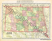 Load image into Gallery viewer, 1900 - Minnesota Verso: North Dakota Antique Map Genuine Printed-Color