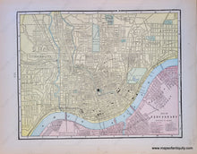 Load image into Gallery viewer, Antique-Printed-Color-Map-Map-of-Cincinnati-verso:-Map-of-Columbus-****-North-America-Midwest-1900-Cram-Maps-Of-Antiquity