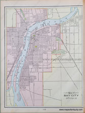 Load image into Gallery viewer, Antique-Printed-Color-Map-City-of-Detroit-Michigan-verso:-Grand-Rapids-and-Map-of-Bay-City-Michigan-North-America-Midwest-1900-Cram-Maps-Of-Antiquity