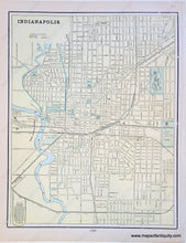 Load image into Gallery viewer, Antique-Printed-Color-Map-Indianapolis-verso:-Map-of-The-City-of-Saginaw-Michigan-North-America-Midwest-1900-Cram-Maps-Of-Antiquity