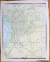 Load image into Gallery viewer, 1898 - Map Of Kansas City Missouri And Verso: St. Joseph Antique Genuine Printed-Color