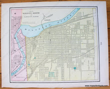 Load image into Gallery viewer, 1898 - Map Of Kansas City Missouri And Verso: St. Joseph Antique Genuine Printed-Color