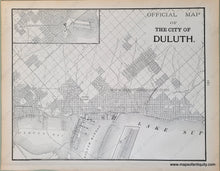 Load image into Gallery viewer, Antique-Printed-Color-Map-Minneapolis-verso:-Official-Map-of-The-City-of-Duluth.-North-America-Midwest-1900-Cram-Maps-Of-Antiquity