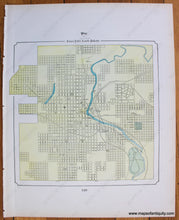 Load image into Gallery viewer, 1898 - Louisville Verso: Map Of The City Sioux Falls South Dakota Antique Genuine Printed-Color