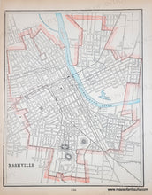 Load image into Gallery viewer, 1900 - Double-sided map: Memphis, verso: Nashville - Antique Map