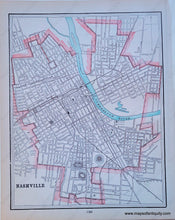 Load image into Gallery viewer, MWE287-Antique-Map-United-States-US-Nashville-Tennessee-Memphis-Cram-1900