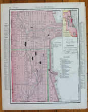 Load image into Gallery viewer, Antique-Printed-Color-Map-Map-of-the-Central-Portion-of-Chicago.-United-States-Midwest-1895-Rand-McNally-Maps-Of-Antiquity