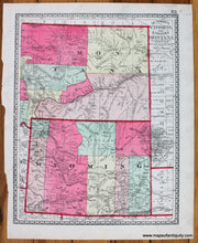Load image into Gallery viewer, Antique-Printed-Color-Map-Tunison's-Wyoming-and-Eastern-Montana-verso:-Tunison's-Idaho-and-Western-Montana-United-States-Midwest-1885-Tunison-Maps-Of-Antiquity