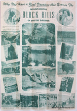 Load image into Gallery viewer, 1940 - Map Of The Black Hills South Dakota The Sunshine State Antique Genuine Printed-Color