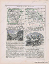 Load image into Gallery viewer, Antique-Printed-Color-Map-States-of-Arkansas-and-Missouri-1848-Goodrich-United-States-Midwest1800s-19th-century-Maps-of-Antiquity