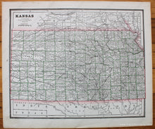 Load image into Gallery viewer, Antique-Printed-Color-Map-Nebraska;-verso:-Kansas-1888-People’s-Publishing-Company-Nebraska-1800s-19th-century-Maps-of-Antiquity