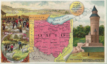 Load image into Gallery viewer, Antique-Chromolithograph-Arbuckle-Print-Prints-Ohio-1890-1800s-19th-Century-Maps-of-Antiquity