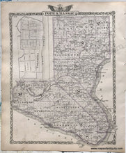 Load image into Gallery viewer, 1876 - Johnson County Illinois; Verso: Pope & Massac Counties Illinois Antique Map Genuine