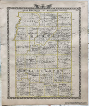 Load image into Gallery viewer, Antique-Hand-Colored-Map-Franklin-and-Williamson-Counties;-verso:-Perry-County-Illinois--1876-Warner-&-Beers-/-Union-Atlas-Co.-Midwest-1800s-19th-century-Maps-of-Antiquity