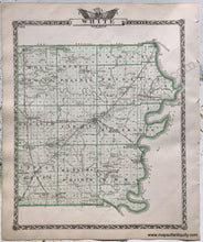 Load image into Gallery viewer, 1876 - Hamilton County; Verso: White County Illinois Antique Map Genuine Printed-Color