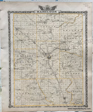 Load image into Gallery viewer, Antique-Hand-Colored-Map-Hamilton-County;-verso:-White-County-Illinois-1876-Warner-&-Beers-/-Union-Atlas-Co.-Midwest-1800s-19th-century-Maps-of-Antiquity
