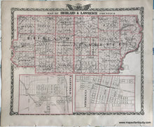 Load image into Gallery viewer, 1876 - Crawford County; Verso: Richland & Lawrence Counties Illinois Antique Map Genuine