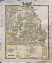 Load image into Gallery viewer, Antique-Hand-Colored-Map-Crawford-County;-verso:-Richland-&-Lawrence-Counties-Illinois-1876-Warner-&-Beers-/-Union-Atlas-Co.-Midwest-1800s-19th-century-Maps-of-Antiquity