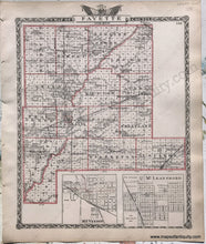 Load image into Gallery viewer, Antique-Hand-Colored-Map-Fayette-County;-verso:-Effingham-County-Illinois-1876-Warner-&-Beers-/-Union-Atlas-Co.-Midwest-1800s-19th-century-Maps-of-Antiquity