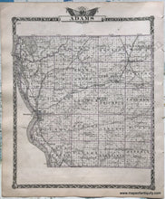 Load image into Gallery viewer, 1876 - Hancock County; Verso: Adams County Illinois Antique Map Genuine Printed-Color