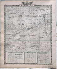 Load image into Gallery viewer, 1876 - Fulton County; Verso: Mcdonough County Illinois Antique Map Genuine Printed-Color